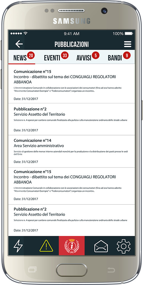 avvisi e notifiche
